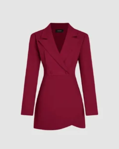 NYE Blazer Mini Dress in Redberry