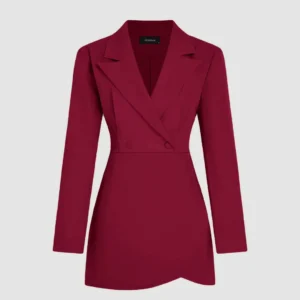 NYE Blazer Mini Dress in Redberry