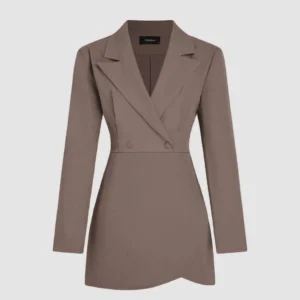 NYE Blazer Mini Dress in Brown