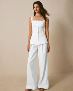 Square Neck Sleeveless Co-ord Set