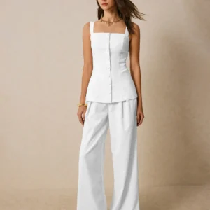 Square Neck Sleeveless Co-ord Set