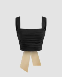 Back Bow Tie Crop Top
