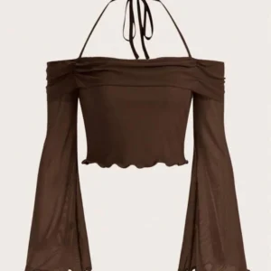 Tie Around Off Shoulder Top